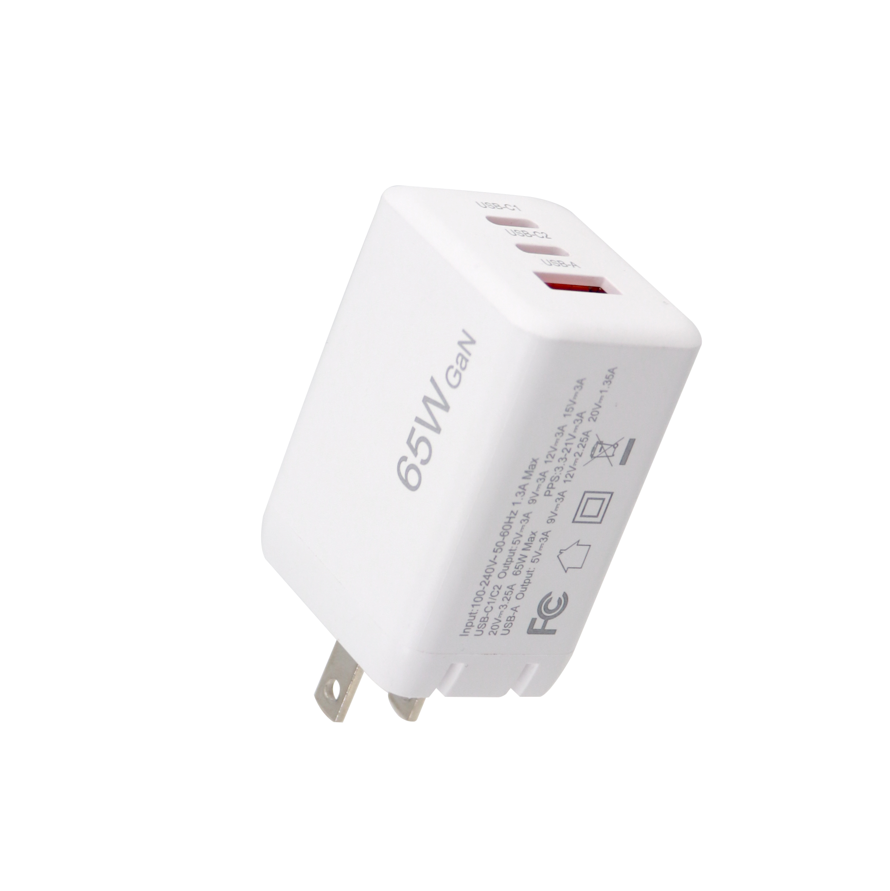 GaN 65W 3 Ports Super Charger Power Adaptor